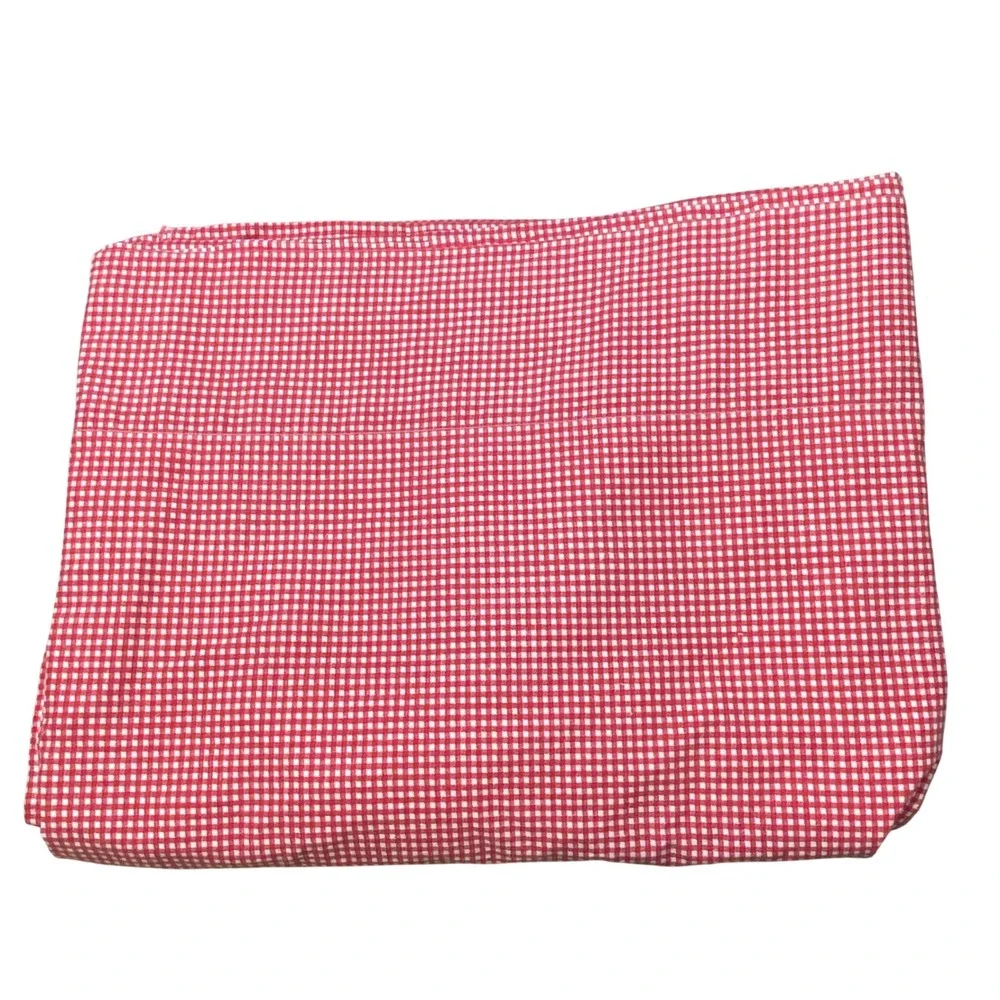 Vintage 90s Ralph Lauren Twin Red Gingham Wendy Check Plaid Flat Sheet Cotton